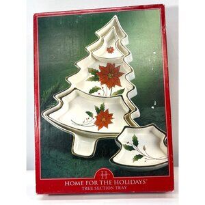 Royal Home For The Holidays Tree Section Tray Set Of 4
